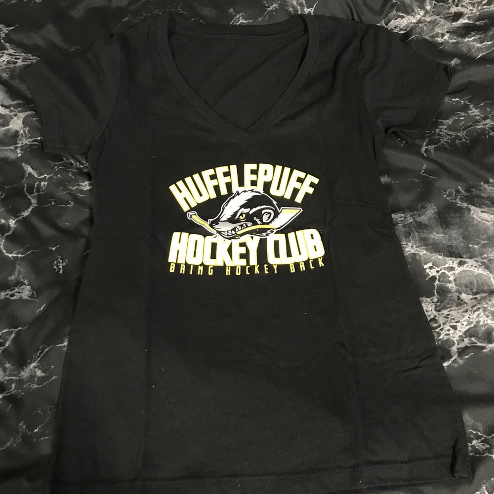 Hufflepuff Hockey Club Vneck tshirt
